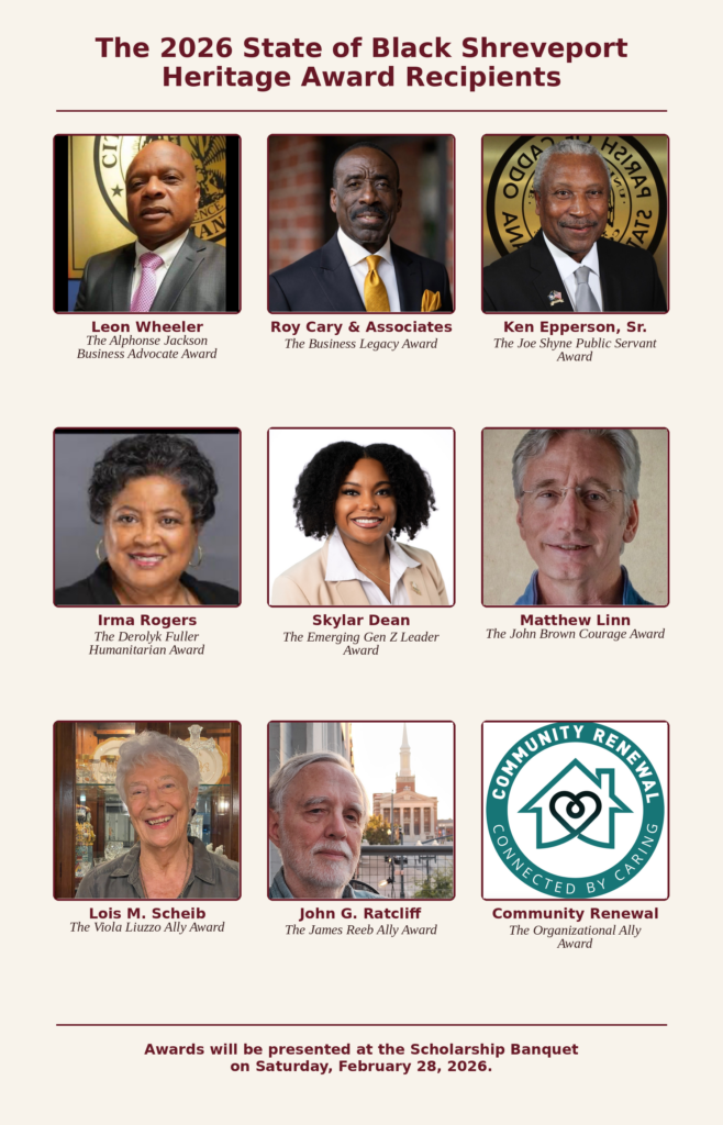 2026 STATE OF BLACK SHREVEPORT HERITAGE AWARDS RECIPIENTS